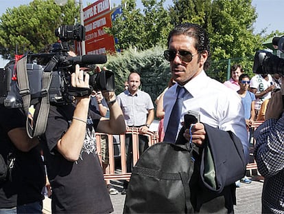 Simeone, antes de partir hacia Barcelona.