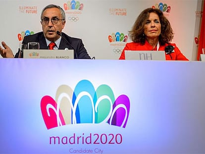 Alejandro Blanco y Ana Botella, en la rueda de prensa.