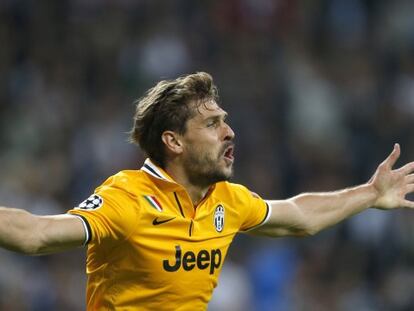 Llorente celebra su gol al Madrid.