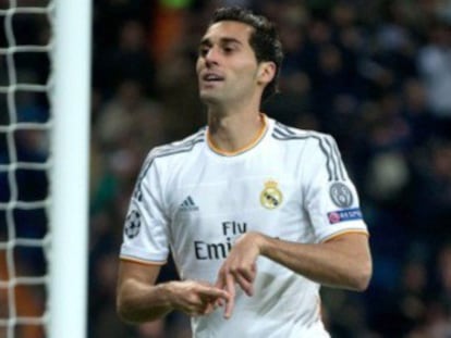 Arbeloa celebra su gol, el segundo del Madrid.