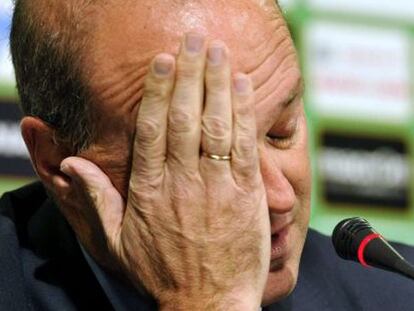 Pepe Mel, en la rueda de prensa de su despedida