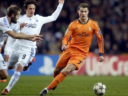 Cristiano celebra un gol ante el Juventus