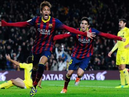 Barcelona, 2; Villarreal, 1