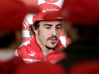 Fernando Alonso, durante la rueda de prensa.