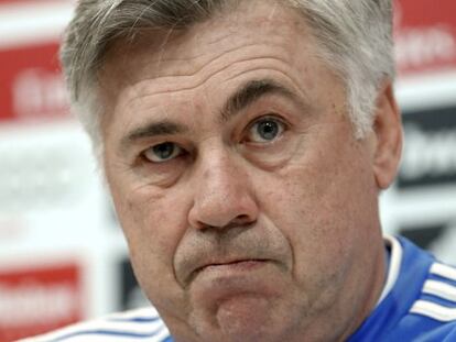 Carlo Ancelotti, durante la rueda de prensa.