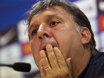 Martino, durante la rueda de prensa.