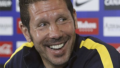 Simeone, durante a coletiva de imprensa.