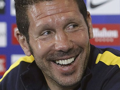 Simeone, durante a coletiva de imprensa.