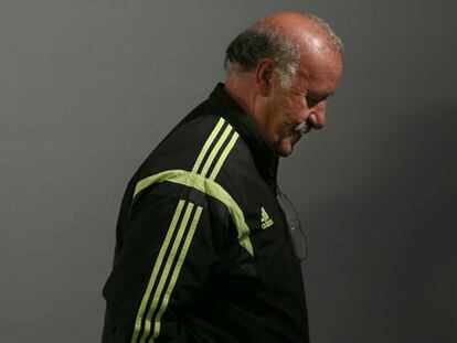 Del Bosque, tras la rueda de prensa.