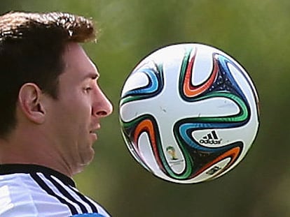 Messi, durante un entrenamiento.