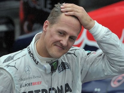 Schumacher en una foto de 2012 tras el Gran Premio de Brasil.