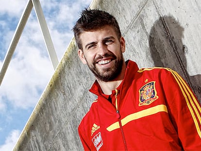 Piqué, en una concentración de la selección.