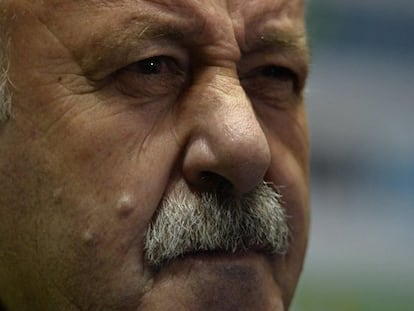 Del Bosque, durante la rueda de prensa en Vigo. / Foto: AFP / Vídeo: ATLAS