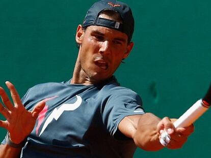 Nadal, durante un entrenamiento.