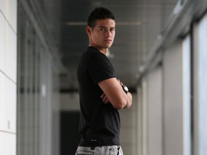 James, en la ciudad deportiva del Real Madrid. / A. RUESGA