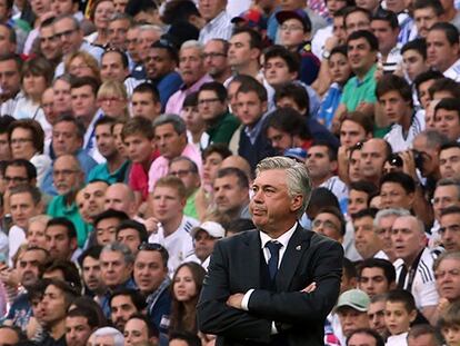 Ancelotti, durante un partido de esta temporada.
