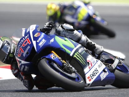 Lorenzo, durante la carrera en Montmeló.