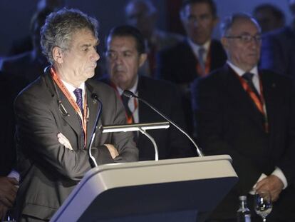 El presidente de la RFEF en la Asamblea General.