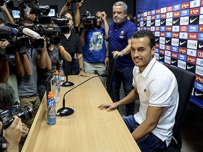 El delantero canario, durante la rueda de prensa. Foto: J. Lago (AFP) Vídeo: ATLAS