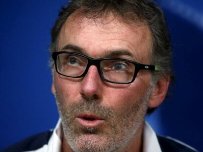 Blanc, en la sala de prensa del Bernabéu / Foto: REUTERS/ Vídeo ATLAS