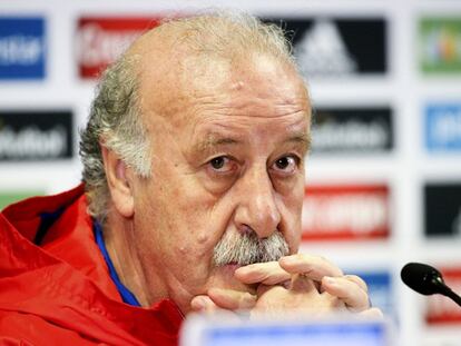 Del Bosque en rueda de prensa.