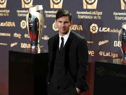 Messi, a la llegada a la gala de los premios.