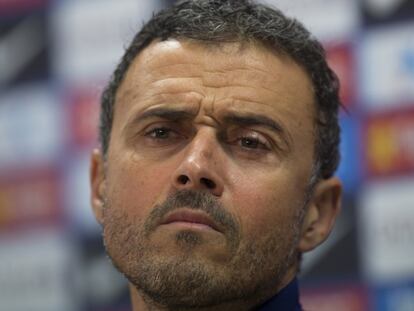 Luis Enrique en rueda de prensa.