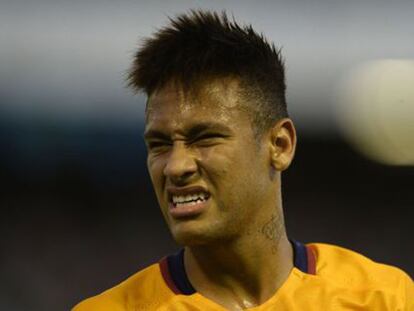 Neymar en el partido frente al Celta.