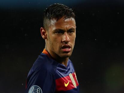 Neymar, durante un partido con el Barcelona.