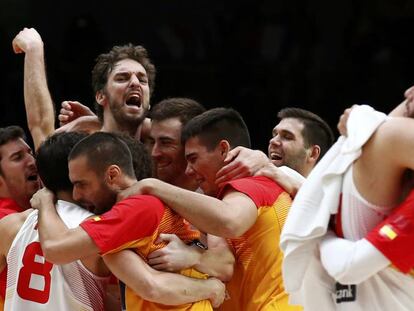 España celebra la victoria en el Eurobasket 2015