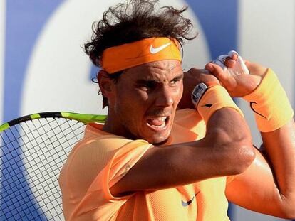 Nadal, en el torneo Godó. JOSEP LAGO AFP