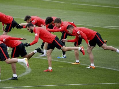 Entrenamiento del Atlético. Foto: EFE / Vídeo: ATLAS