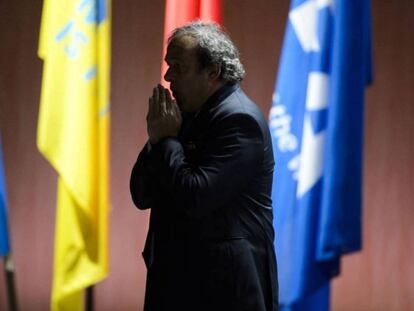 Platini, en el congreso de la UEFA, 2015.