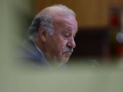 Del Bosque, durante la rueda de prensa. Foto: AFP/ Vídeo: ATLAS