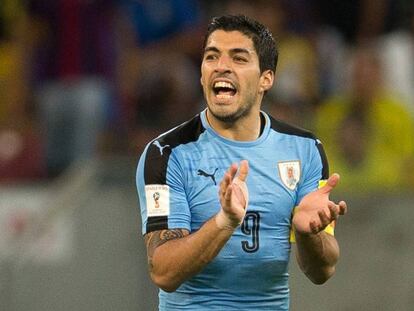 Luis Suárez, durante un partido contra Uruguay en marzo pasado.