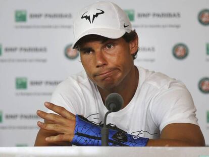 Rafa Nadal anunciando su retirada de Roland Garros.