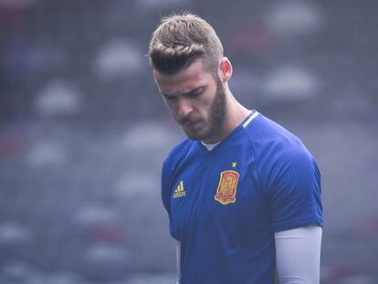 Los jugadores en el entrenamiento.
