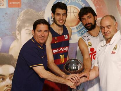 Pascual, Abrines, Llull y Laso, en el Palau. Alejandro García EFE / VÍDEO: ATLAS