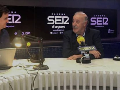 Del Bosque, en un momento de la entrevista.