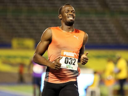 Usain Bolt, nesta sexta-feira em Kingston.