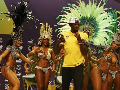 Bolt dança samba na Cidade dá Artes de Rio.