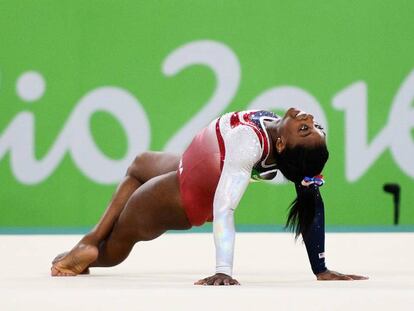 Simone Biles, durante la competición en Río.