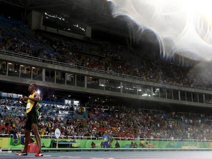 Bolt despede-se vitorioso de seu último estádio olímpico.