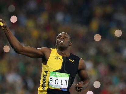 Bolt, tras ganar el oro en el 4x100.