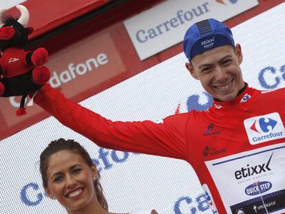 De la Cruz tras ganar la etapa. Foto: EFE. Vídeo: Ó. Corral.