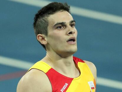 Bruno Hortelano, tras competir en los 200 metros planos, en Río 2016. MARCELO SAYAO (EFE)