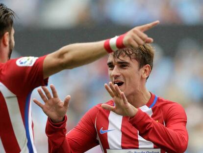 Foto: Griezmann y Saúl celebran un gol. / Vídeo: Rueda de prensa de Diego Simenone.