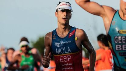 Mario Mola, durante la prueba final del Triatlon de Cozumel.