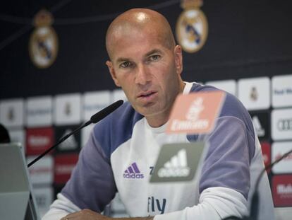 Zidane, en rueda de prensa. EFE / ATLAS