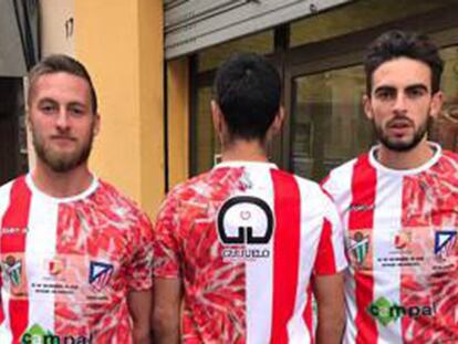 La camiseta especial del Guijuelo contra el Atlético.